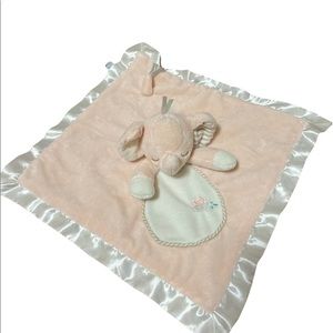 Douglas baby lovey security blanket white pink elephant